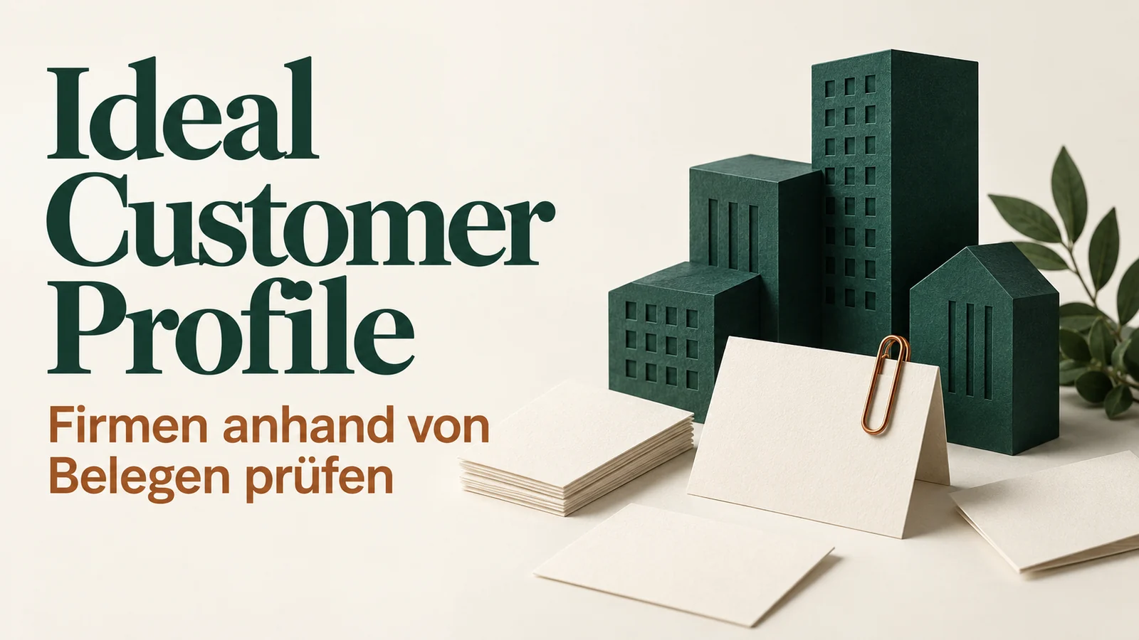 KI-Metapher: Papierfirmen und Belegkarten.