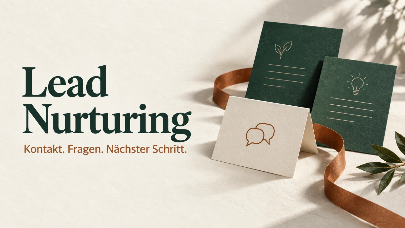 Lead Nurturing: Papierkarten als Motiv für Kontakt, Fragen und einen nächsten Schritt